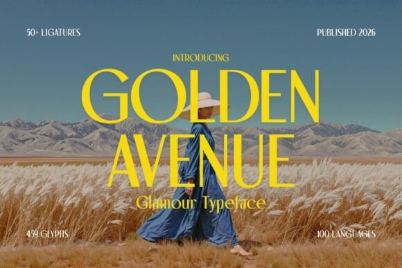 Golden Avenue: Crafting a Legacy of Luxury with Art Deco Typography