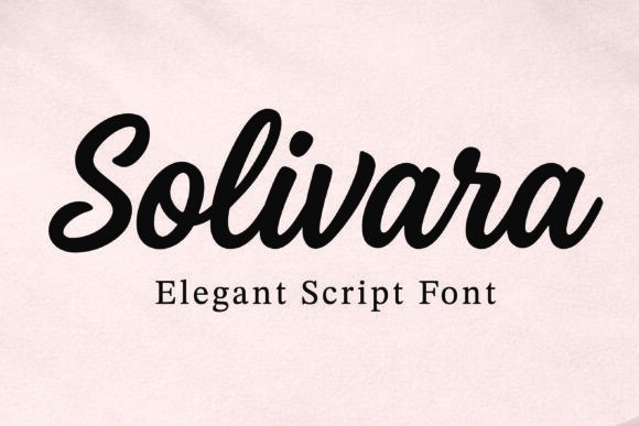 Solivara: The Elegant Script Font for Modern Creators