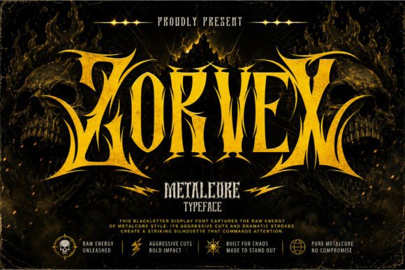 Zorvex: Unleashing Dramatic Gothic Energy in Your Designs